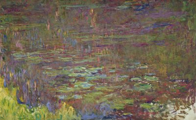 Waterlelies bij Zonsondergang, (detail), 1915-26 door Claude Monet